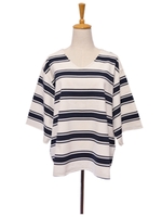 ボーダートップス/ネイビー