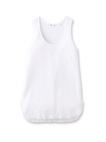 ワッフルロングタンクトップ/ブラック(319)