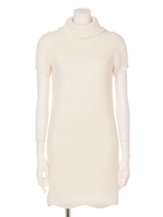 【スペシャルプライス】SSハイネックショートスリーブニットOP/BLK