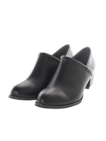 【AZUL by moussy】パイソン型押し切替ブーティー/BLK