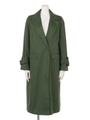 【OKIRAKU×ROSE BUD】HR/BELTED-SLV.GOWN COAT/GREEN MID