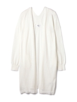 オーガニックコットンロングカーディガン/ホワイト(031)