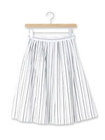 タックストライプスカート/サックス(390)