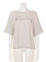 バルーンスリーブTシャツ/ブラック