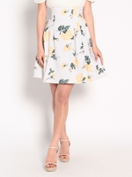 ピーチフラワーハイウエストスカート/ピンク