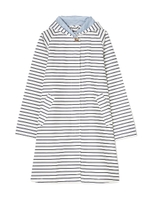 ボーダーフーディーレインコート/ネイビー(121)