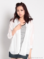 スパンボイルシャツアンサンブル/オフホワイト