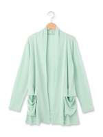 ドレープポケットノーボタンカーディガン/ホワイト(001)