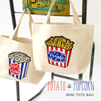 ポップコーン＆ポテト キャンバスミニトートバッグ