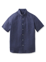 リネンドットプリントシャツカジュアル/ブラック(119)