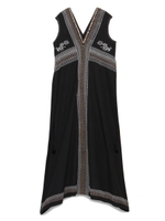 [Balcony and Bed]インド刺繍ワンピース/BLK