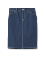 [L]デニムタイトスカート/ブルー(492)