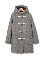 キルトチェックダッフルコート/ネイビー(293)