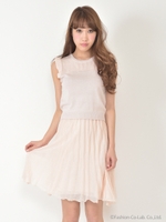 シアープリーツニットスカート/オフホワイト