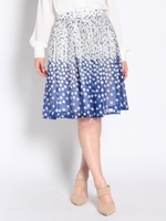 ドットフレアスカート/ブルー