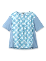 バイヤスチェック半袖プルオーバー/ピンク(272)