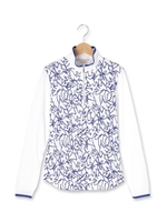 アートプリントジッププルオーバー/ホワイト(701)