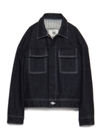 クラッシュデニムジャケット/SAX