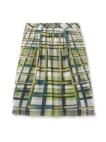 グラデブロックプリントスカート/マスタード(133)