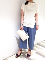 コットンペーパーハイネックニット/L／グレー