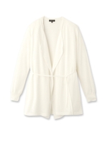 シルク混レイヤードデザインカーディガン/ホワイト(001)