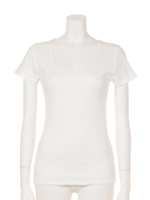 ベーシックUネックトップス/ブラック