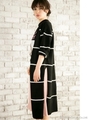 ボーダーマキシカーデ/Black