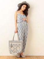 レース柄コンビネゾン/ベージュ