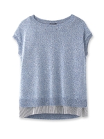 布帛コンビニットプルオーバー/ライトブルー(491)