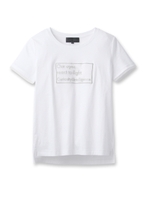 [L]ロゴオーガンジーTシャツ/ネイビー(093)