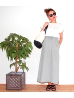 【ANAP】Tシャツ×裏毛ロングスカート SET/BK