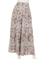 【CLASSY掲載】フローラルバタフライワイドPN/ベージュ