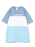 カラーブロックTワンピ/ピンク