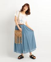 スラブローンロングスカート