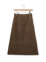 フェイクスエードロング丈スカート/サンドベージュ(053)