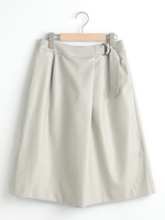 フロントアシメワイドクロップド/サンドベージュ