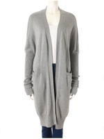 ポケット付カーディガン/グレー