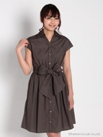 先染めワンピース/ベージュ