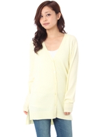 【AZUL ENCANTO】毛混ハイゲージニットカーデ2/L/YEL