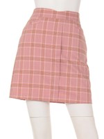 【Auntie Rosa】 タータンチェック台形スカート/PNK
