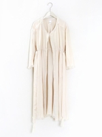 【KiiRA】FRINGE LINEN GOWN OP/OFFWHT