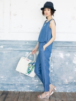 【カタログ掲載】ビジュー付きウエッジサンダル/シルバー