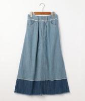 カットオフデニムロングスカート