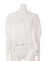 【mystic】ポンチョブラウス/ブラック