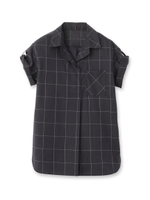 ウィンドペンチェックローンシャツ/ネイビー(293)