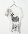 シマウマプリントTシャツ