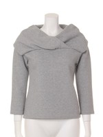 ネックカシュクールリップルカットソープルオーバー/オフホワイト