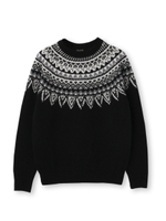 フェアアイル柄ラメニット/ネイビー(993)