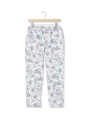 フラワープリントストレッチパンツ/ライトブルー(191)