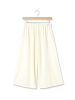 リネン混ワイドフレアパンツ/ホワイト系(002)